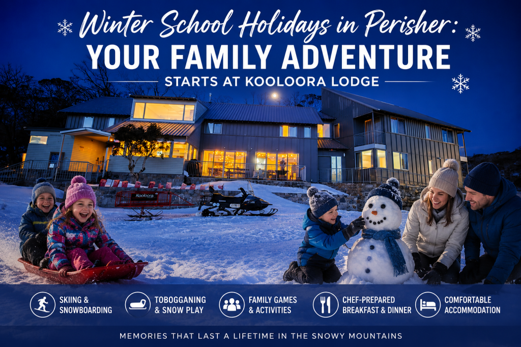 Plan the ultimate Winter School Holiday in Perisher. Stay at Kooloora Lodge and enjoy skiing, tobogganing, snow play, family games and alpine hospitality.
